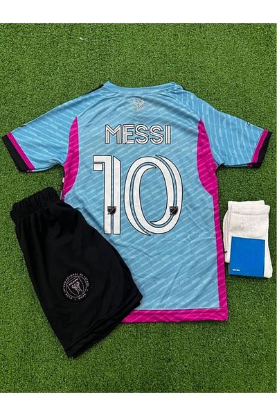 Lion Spor Lionel Messi Inter Miami Tricou cu model de fotbal pentru copii cu design personalizat LİON