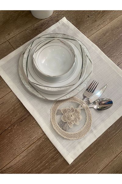 ART ÇEYİZ Supla Service Napkin (Gardenia Fabric) 6 Pieces