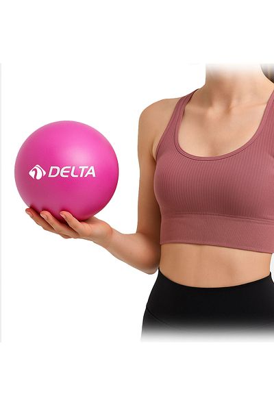 Delta Pilates Firming Set – 20 cm Balance Ball + 120X15 Pilates Band + Fuchsia Thigh Master Fuchsia