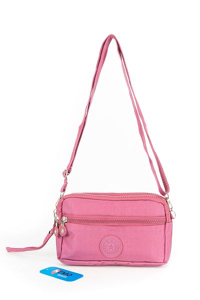 NEMO BAGS Rose Women's Wallet, 4 Compartments, Phone Holder, Crinkle Fabric, Cross Strap Shoulder Bag, 20X12Cm
