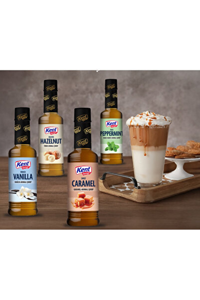 Kentcafe Boringer Kahve Şurubu Vanilya/Fındıklı/Karamel/ Bahçe Nanesi 4x355 Ml