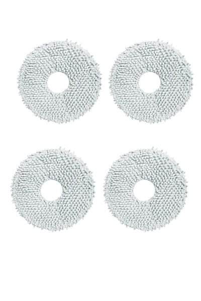 ROPALDE Roborock Q Revo Curv Robot Vacuum Cleaner Compatible 4 Pcs Mop Cloth Spare Parts Set