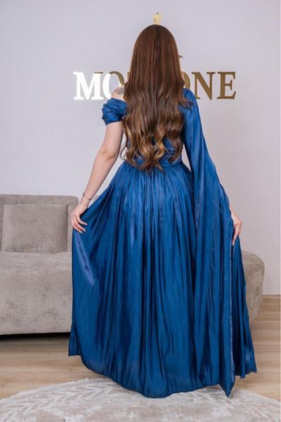 MEZON FASHION Soft crinkle evening dress