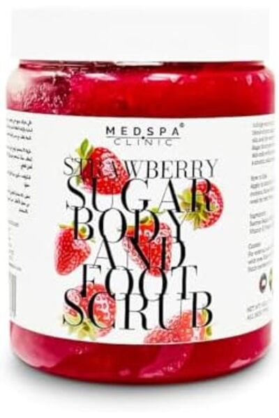 MEDSPACLINIC مقشر الجسم والقدمين بسكر الفراولة 1 كجم