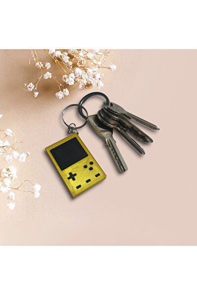 vitrin3d Retro Gameboy Design Shiny Sari Mini Console Keychain – Special Accessory for Nostalgia Enthusiasts!