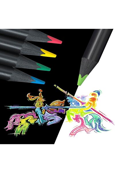Faber Castell Faber-Castell Black Edition Color Pencils - 24pcs | Smooth, Vibrant Shades for Creative Drawing