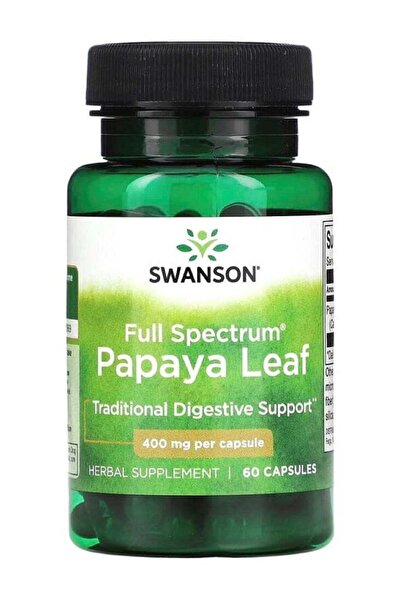 SWANSON أوراق البابايا الكاملة، 400 ملغ، 60 كبسولة
