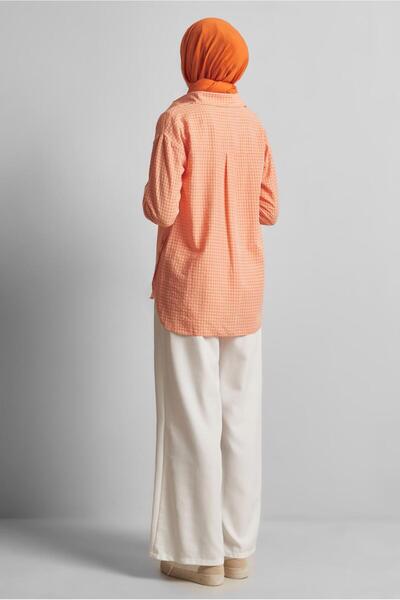 Alvina Plaid Patterned Cotton Tunic 45779