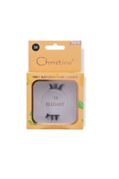 Christine رموش من الشعر الطبيعي رقم 36 أنيقة CH-E2115