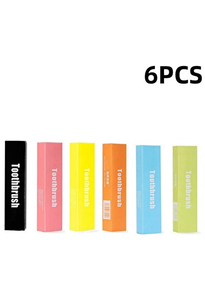 choice2 6pcs YS00042-Portable travel toothbrush, folding toothbrush, super soft bristles, camping, hiking, o