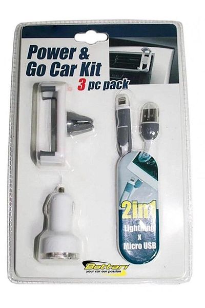 Bottari Car Kit 30099BT phone charger and holder set, valve stem mount