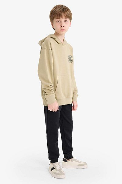 DeFacto Boys' Hooded Printed School Sweatshirt E9572A825Au