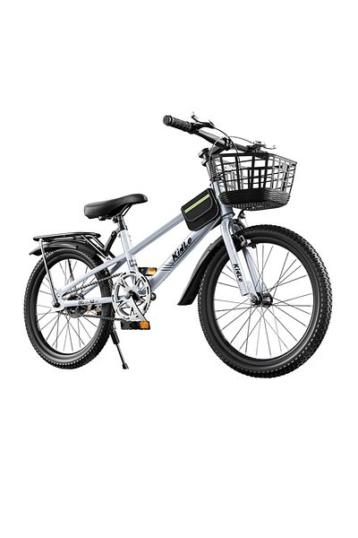 KidLe 22 Inch Mountain Bikes, Bicycle for Kids with Passenger Rear Seat and Basket, for Kids 5+ Years