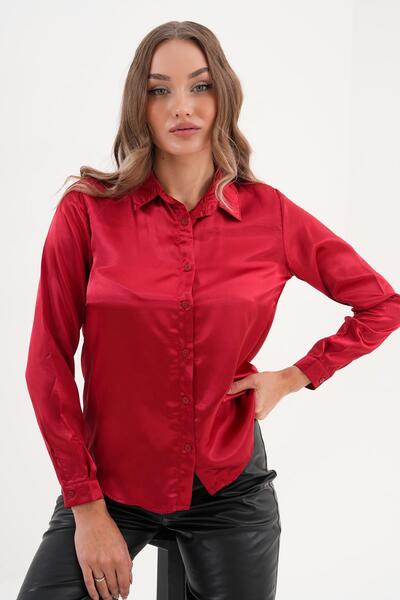 ŞİMAL Women's Satin Shirt 255123 -