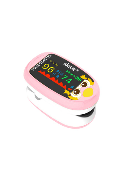 Choice4 جهاز قياس نبضات القلب AiQUE للأطفال باللون الوردي بدون غلاف، جهاز قيا...