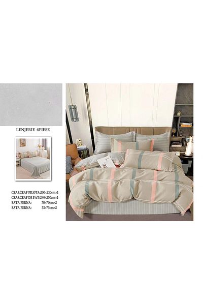 FIONNA.RO Finet Bed Linen - Light Grey Checkered