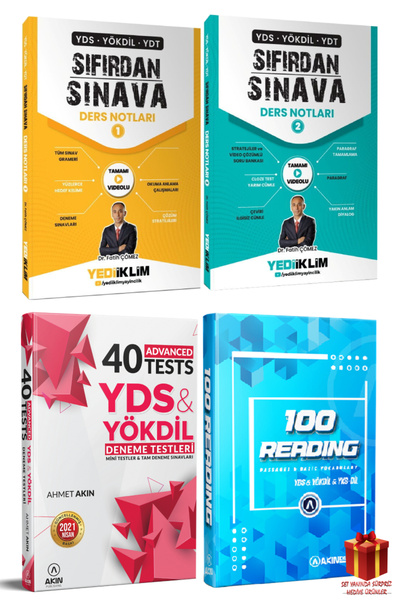 Yediiklim Yayınları Yediiklim YDS Yökdil YDT Sıfırdan Sınava 1-2+Akındil Ahme...