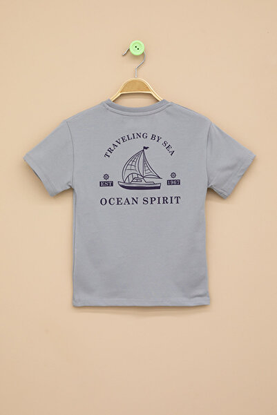 Cansın Mini Smoked Teddy Bear Printed Pocketed Baby Boy T-Shirt 20936