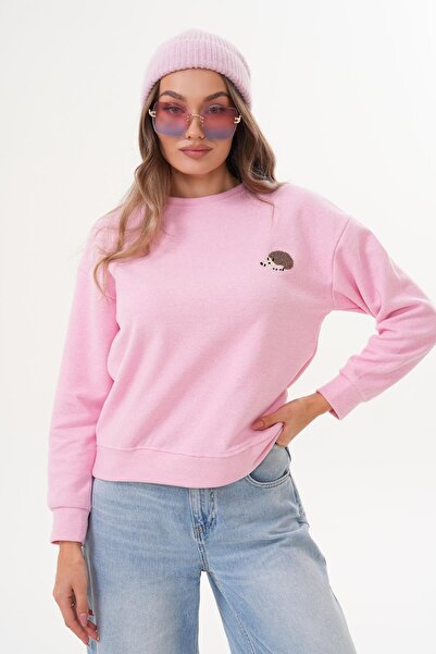 ŞİMAL Γυναικείο πλεκτό φούτερ Κέντημα Σελάνικα 255075 -