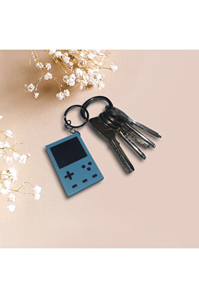 ŞIKIR ŞIKIR Blue Mini Console Keychain with Retro Gameboy Design – Special Accessory for Nostalgia Enthusiasts!