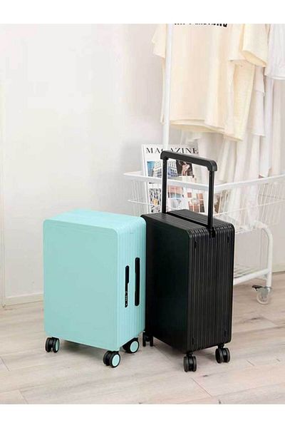 SAEH Luggage حقيبة سفر لكابنية الطائرة بشكل عصري مقاس 20 انش لون أسود