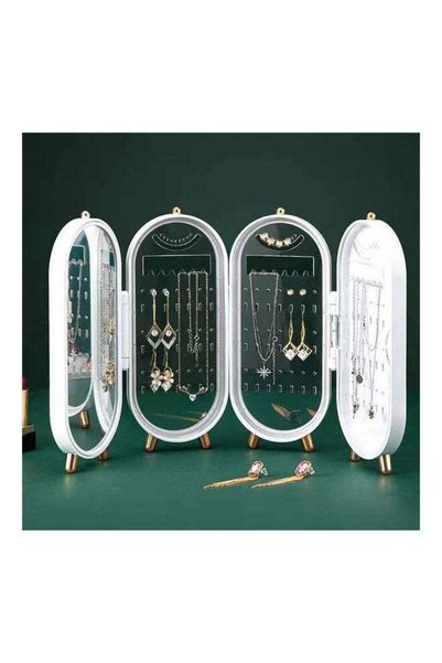 Bonjour Generic Foldable Jewelry Storage Box Earrings Display Stand Bracelet ...