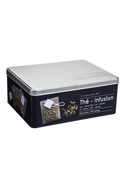 Five Simply Smart Metal Tea Bag Storage Box