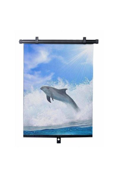 Bottari Set 2 parasolare auto rulante laterale, Dolphin 22075BT, 40 x 45 cm, protecție UV, multicol