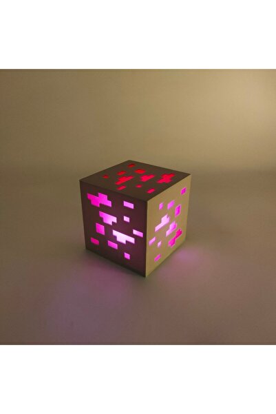 Vaiflagy Store Minecraft Maden Cevheri Masa Lambası Pilli Dekoratif Minecraft Lamba Gamer Dekorasyon