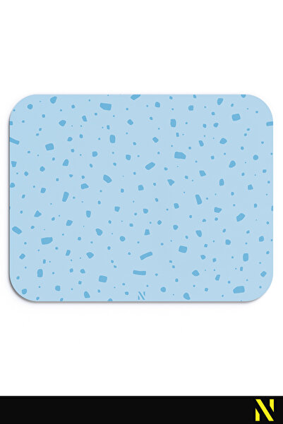 nilizma Подложка за мишка с син конфети мотив - 23 cm x 19 cm - Подложка за мишка с неплъзгаща се основа за дома и офиса