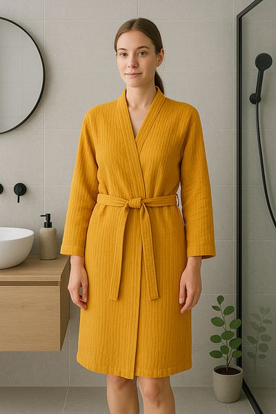 Calista home 100% Cotton Muslin Dressing Gown for Adults, Beach Wear, Bathrobe