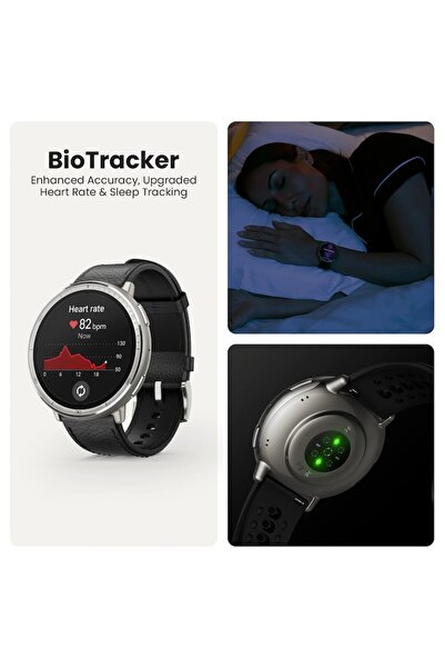 Amazfit Active 2 PREMIUM Smartwatch, GPS, Android/iOS, Black Leather