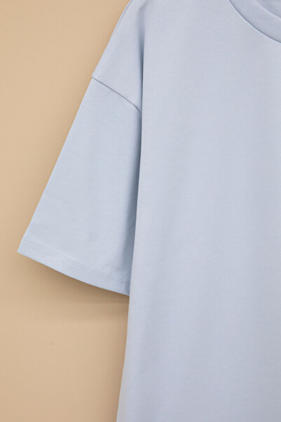 Cansın Mini Blue Skateboard Printed Pocket Boys Crew Neck T-Shirt 20911