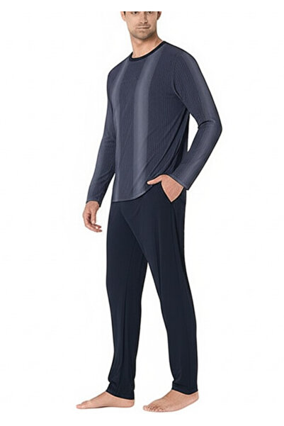 Pierre Cardin Erkek Yeni Sezon Uzun Kol Cep Detaylı Pamuk Ev Giyim Pijama Takımı VRP.C.P61.E05.Y01