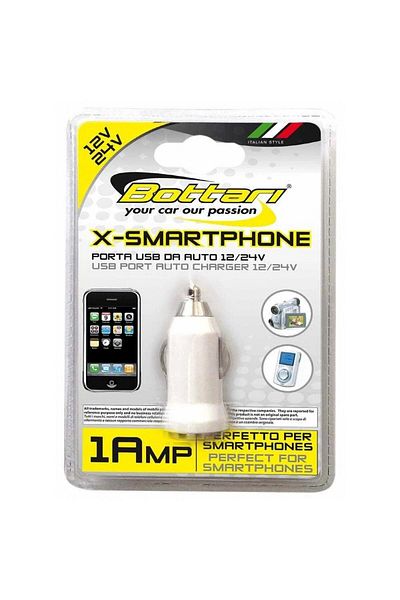 Bottari Car phone charger 30101BT, 1 x USB output, max 1A, 12/24V power supply