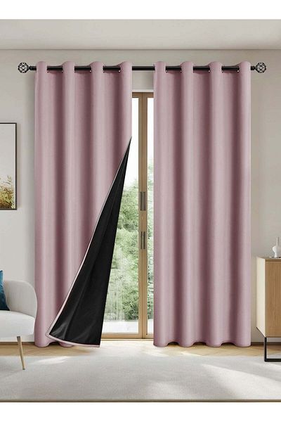 fun zone DUNISO 2 Panels Blackout Curtains for Bedroom, Thermal Insulated Room Darkening Curtains, Grommet Li