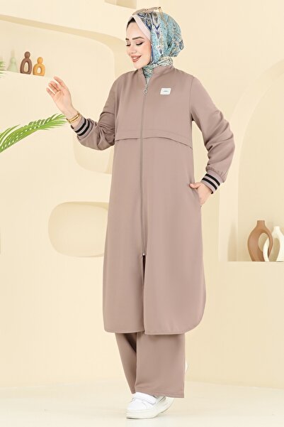 ModaMerve Arma Detay İkili Takım 424DVL817-MS Koyu Vizyon