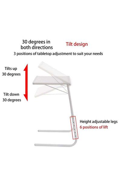 COOYA Laptop Bed Side Table,Adjustable Foldable Multipurpose Use Adjustable to 6 Heights and 3 Angles