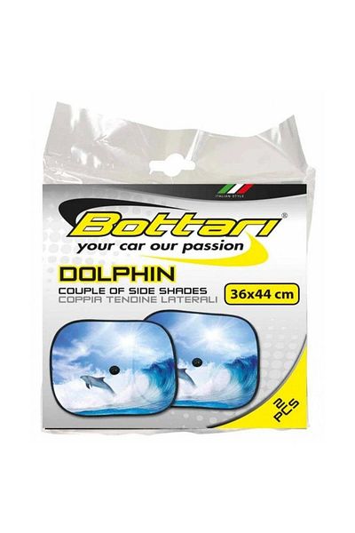 Bottari Set 2 parasolare auto laterale Dolphin, 36 x 44 cm, multicolor, montare cu ventuze