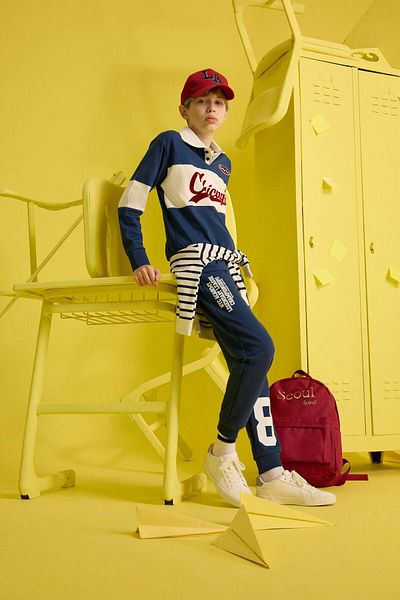 DeFacto Boy's Printed Sweatpants with Elastic Waist F2715A825Wn