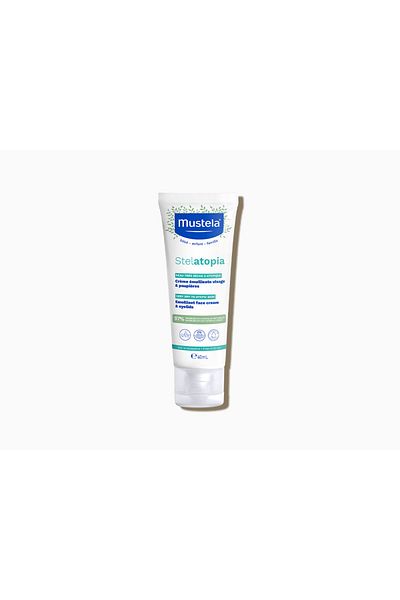 Mustela Stelatopia Emollient Skin Care Baby Face Cream for Anti-Redness Action, 40 Ml