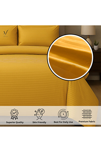 View star Viewstar 6-Piece King Size Cotton Bedding Set – 1 Fitted Sheet, 1 Quilt Cover, 4 Pillowcases