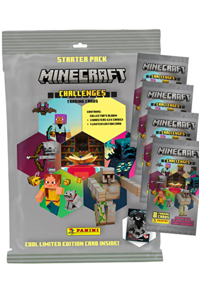 Next Plus Lisasnslı Panini Minecraft Challenges Trading Card Collection Başla...