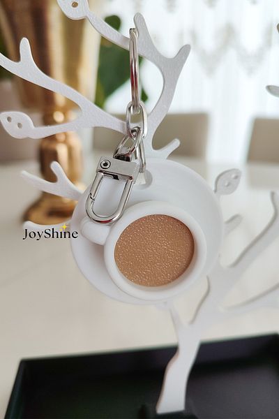 JoyShine Mini Turkish Coffee Cup Keychain, Cute Bag Charm, Gift Accessory
