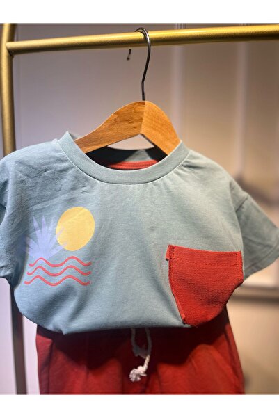 baume clothes Full Moon Printed Baby Boy Top-Under Set