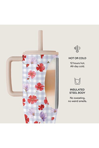 BURGA كوب مقاوم للتسرب سعة 40 أونصة (1.2 لتر) - ساخن وبارد طوال اليوم، تصميم ...