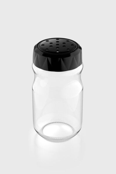 Renga Lexa 370 ml Glass Spice Rack 161016 Black