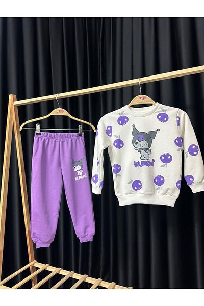 Alpbebe Kuromi 2 Thread Pocket Detailed Tracksuit Set - Lilac