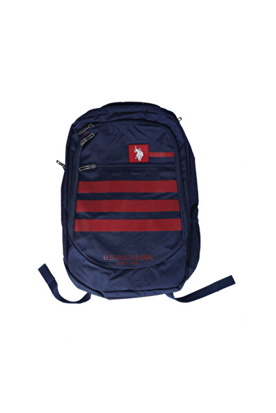 U.S. Polo Assn. حقيبة ظهر بحزام قابل للتعديل وإغلاق بسحاب 47 سم