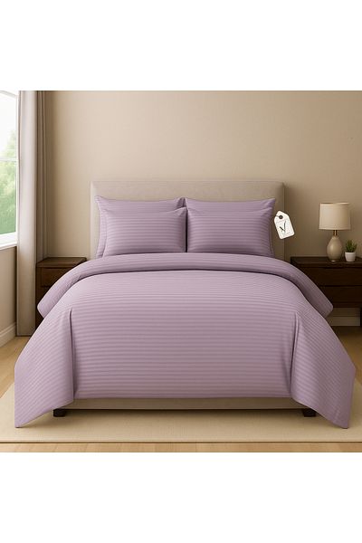 View star Viewstar 6 Pcs King Size Bedding Set (LG-Purple) – 1 Fitted Sheet, 1 Quilt Cover, 4 Pillowcases